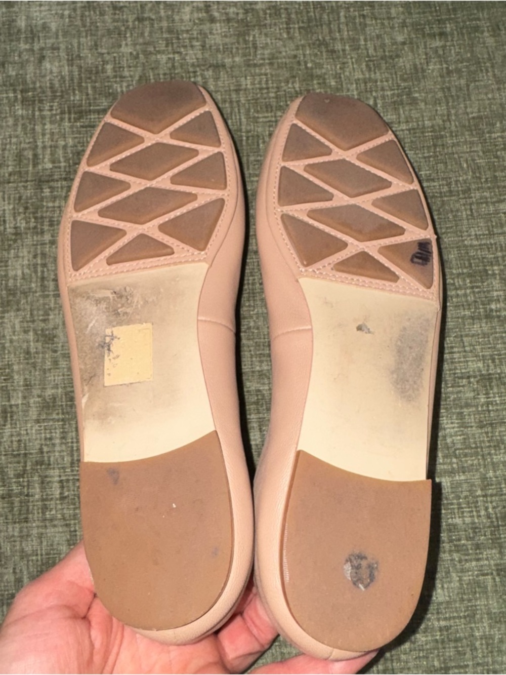 Tory Burch Leather Bow Beige Tan Flats 7.5 - Picture 6 of 6